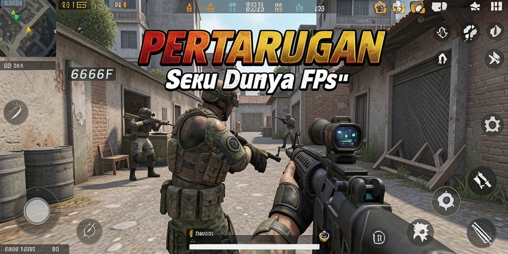 Tangkapan layar gameplay intens dari 666F yang menunjukkan aksi tembak-menembak.