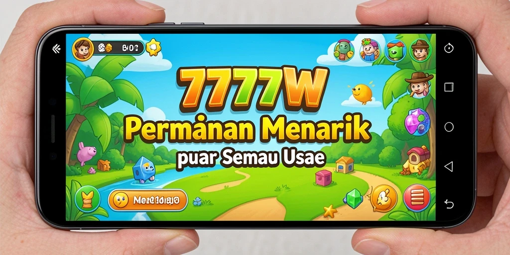Tampilan gameplay menarik dari 7777W saat menyelesaikan teka-teki.