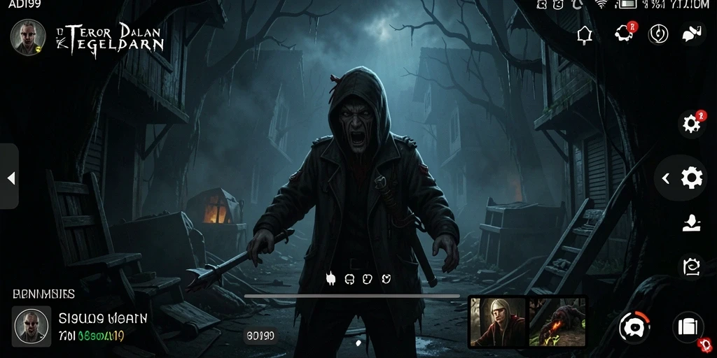 Screenshot gameplay menampilkan suasana kelam dan menegangkan di ADI99.