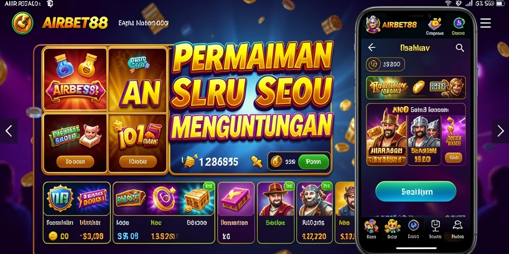 Tampilan gameplay Slot yang menarik dan penuh warna di AIRBET88.