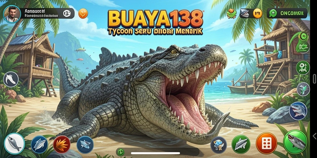 Tampilan menarik gameplay BUAYA138 dengan elemen Tycoon.