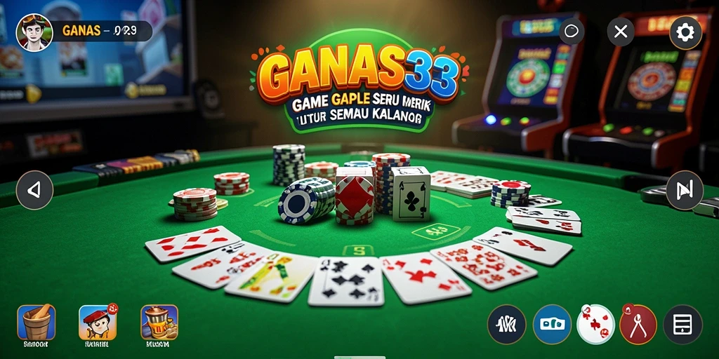 Screenshot dari gameplay seru Gaple di GANAS33.