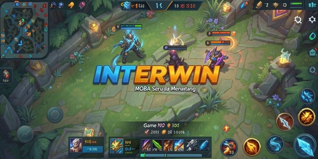 Tangkapan layar yang menampilkan aksi seru dalam gameplay MOBA.