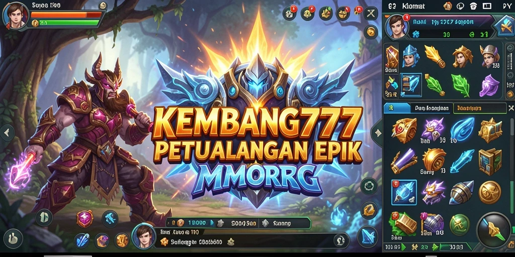 Screenshot gameplay KEMBANG777 menunjukkan aksi seru di dunia MMORPG.