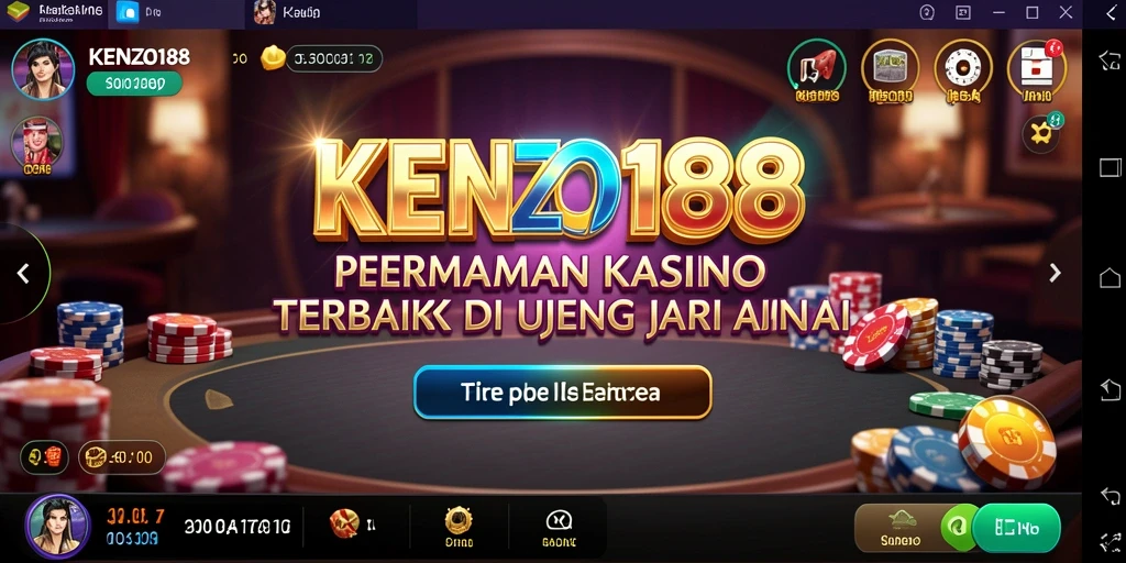 Screenshot gameplay KENZO188 menampilkan suasana kasino yang mengasyikkan.