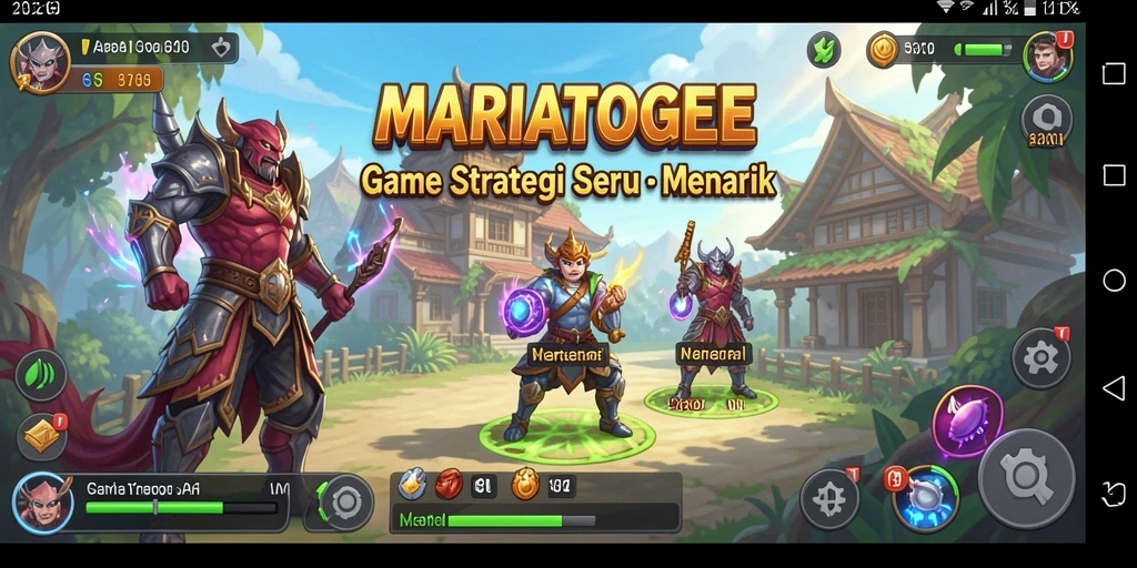 Tampilan gameplay MARIATOGEL yang menakjubkan dan strategis.