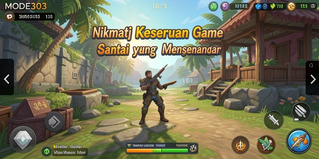 Tangkapan layar MODE303 menunjukkan gameplay seru dan interaktif.