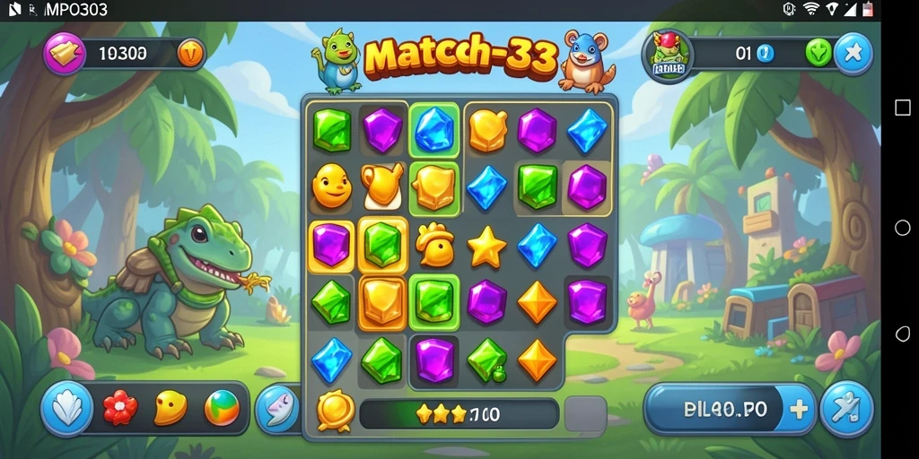 Tangkapan layar dari gameplay seru MPO303 Match-3.