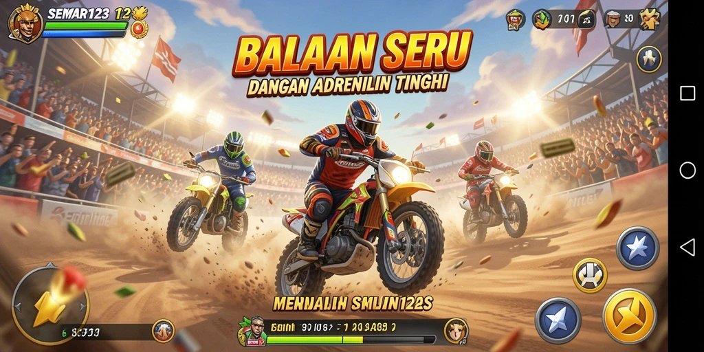 Tampilan grafis menarik selama gameplay balapan di SEMAR123.