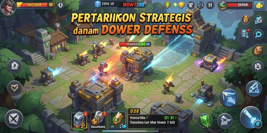 Gameplay menegangkan di WOW388 dengan elemen Tower Defense.